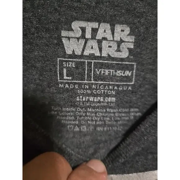 T Shirts - Star Wars Yoda Free Words Of Wisdom Gray L - Excellent Condition - Picture 3 of 7